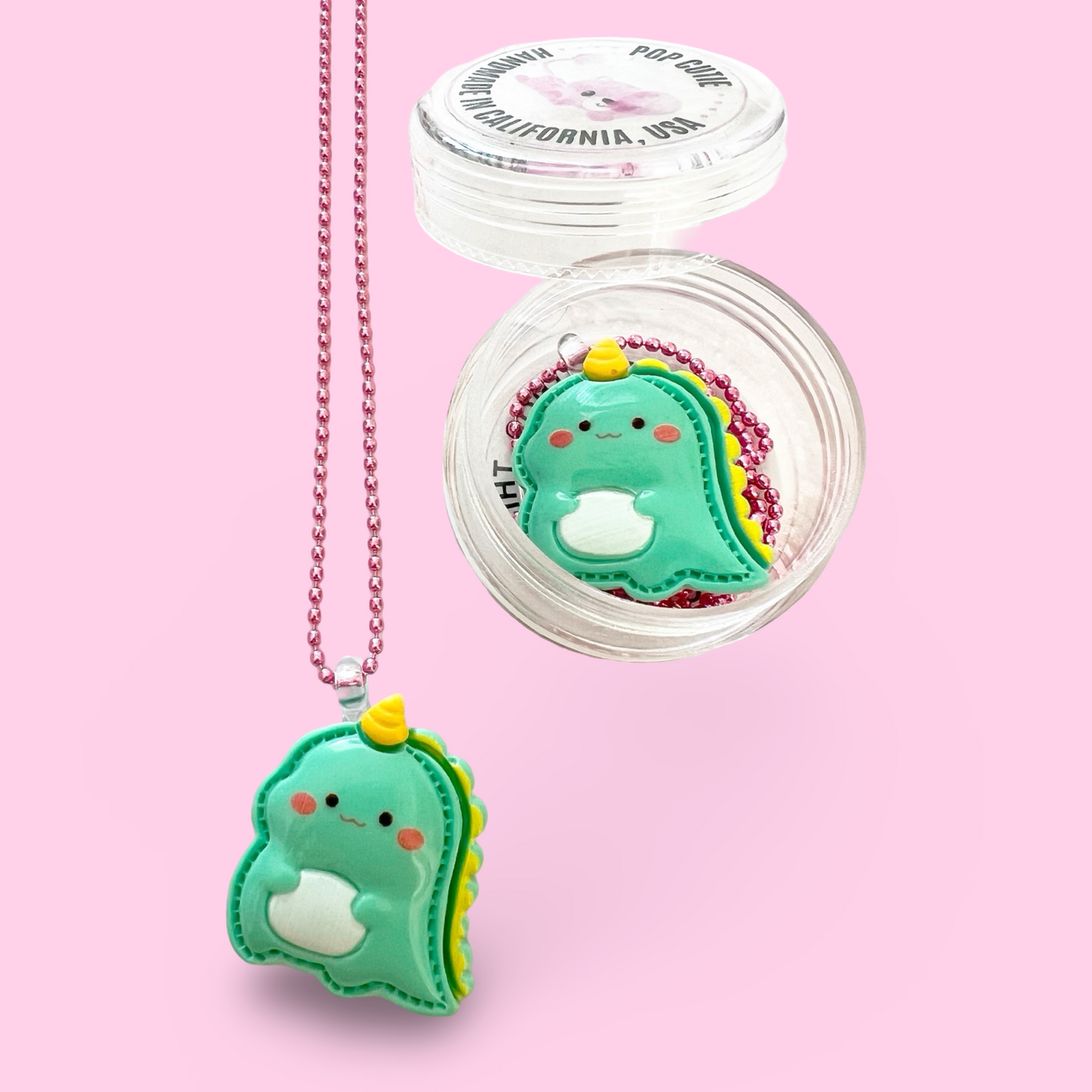 Pop Cutie Kawaii Dino Necklace - Handmade