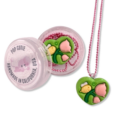 Pop Cutie Bee Heart Necklace - Handmade