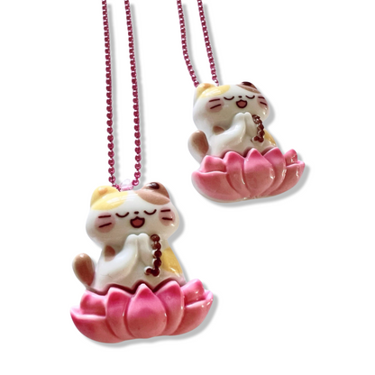 Pop Cutie Yoga Cat Necklace