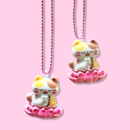 Pop Cutie Yoga Cat Necklace