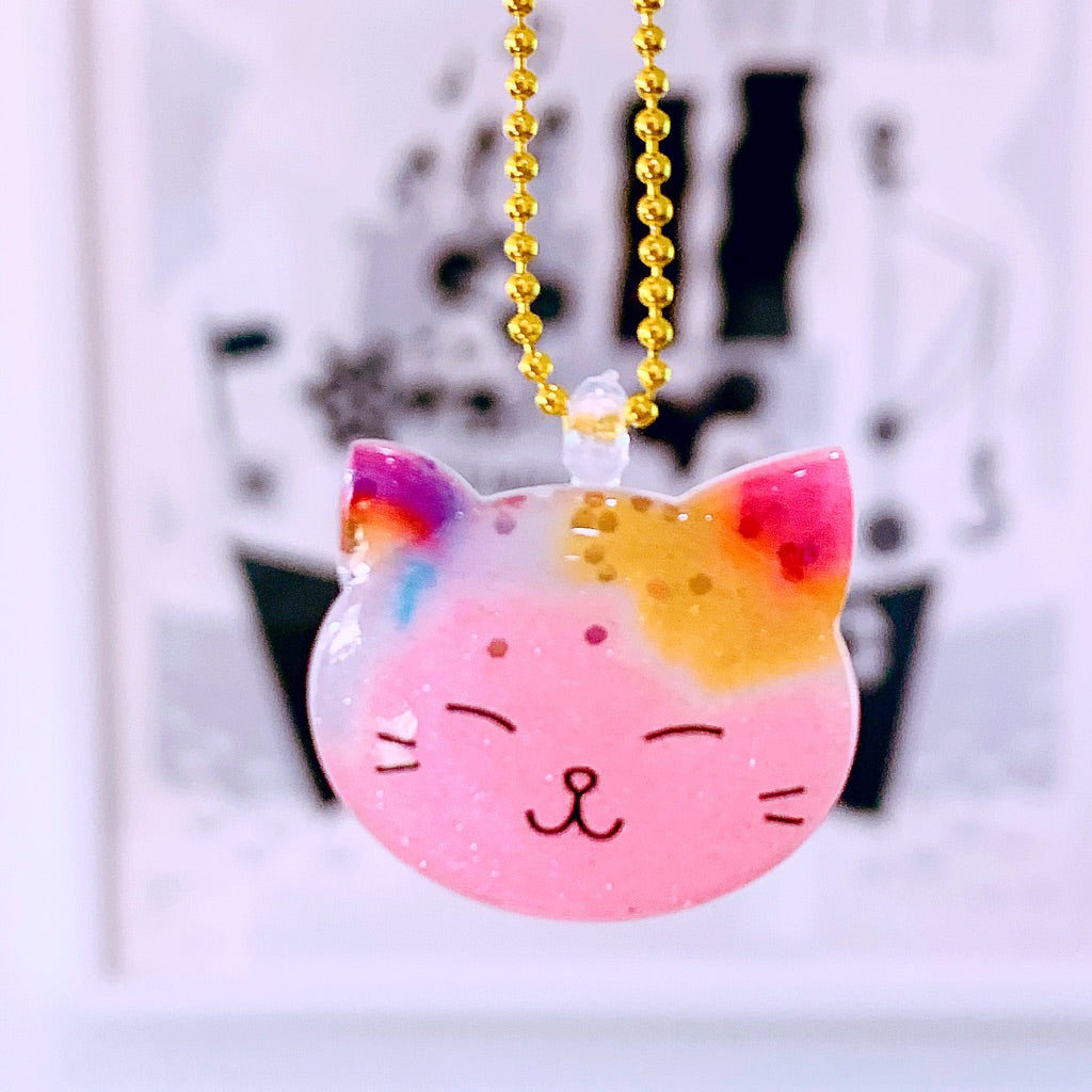 Ltd. Pop Cutie Glitter Cat Face Necklaces