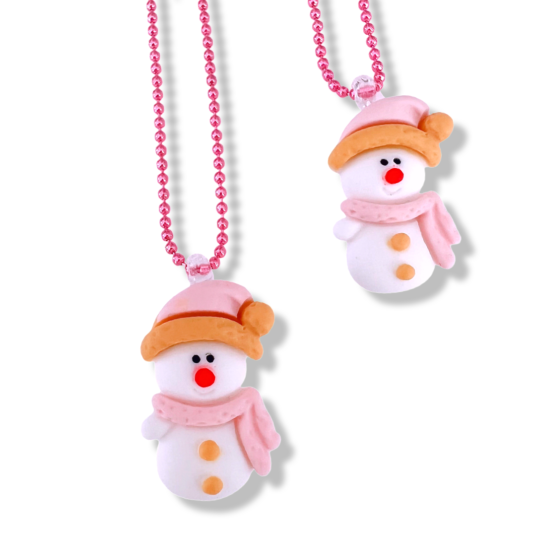 Pop Cutie Gacha Snowman Holiday Kids Necklace Christmas
