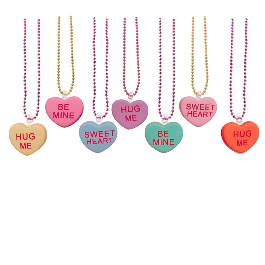 Pop Cutie Gacha Conversation Candy Heart Necklaces - Valentines