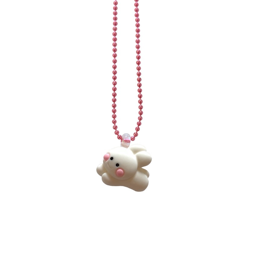 Pop Cutie Gacha Fluffy Bunny Necklaces