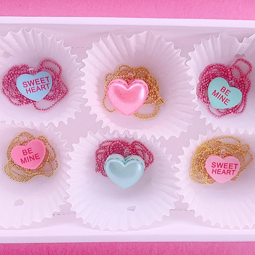 Pop Cutie Gacha Conversation Candy Heart Necklaces - Valentines