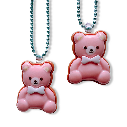 Pop Cutie Frosted Bear Kids Necklaces