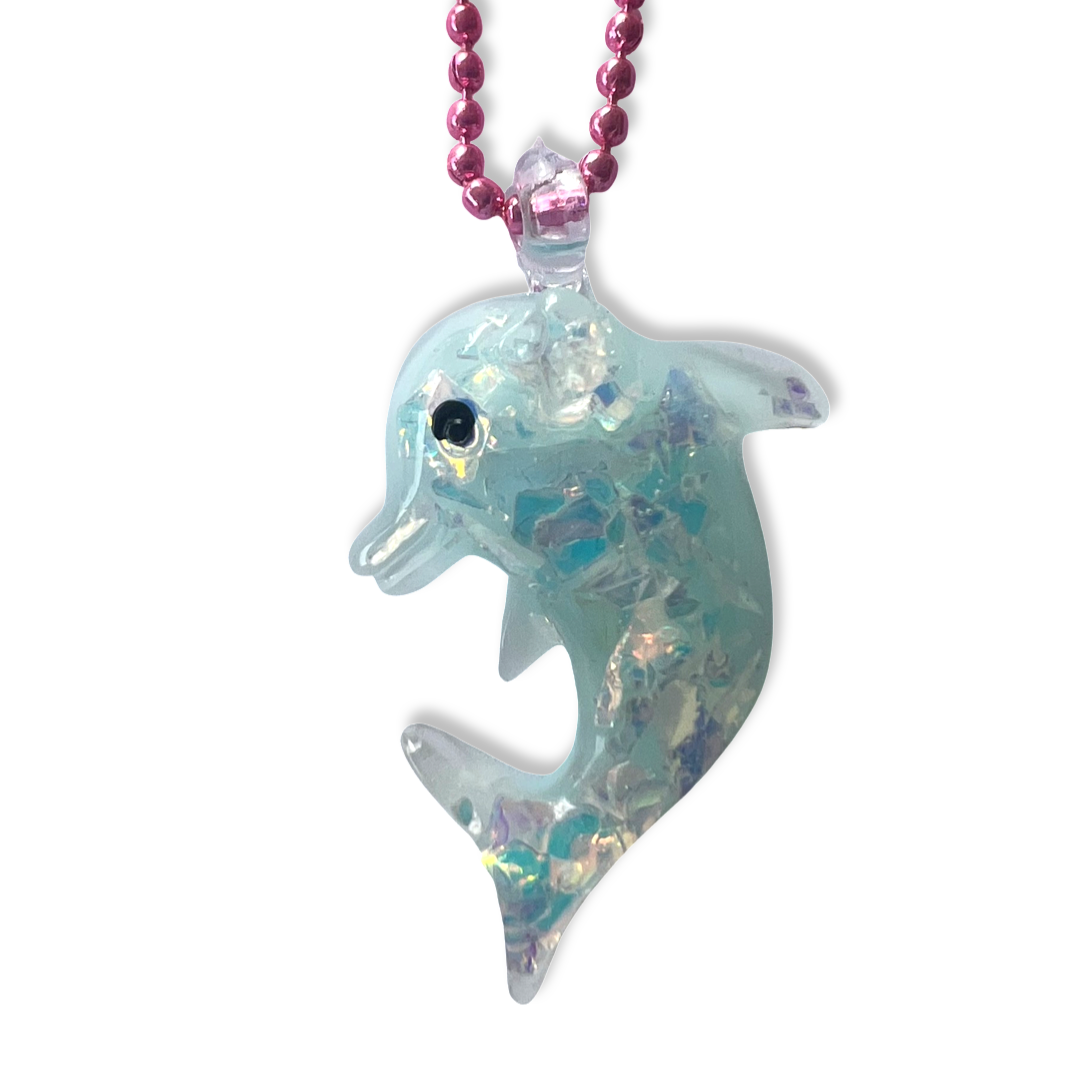 Pop Cutie Sparkling Dolphins  Kids Necklace
