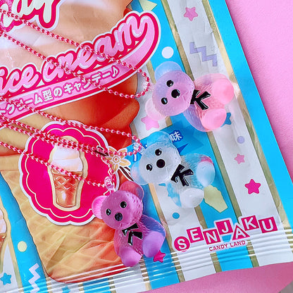 Pop Cutie Classic Jelly Bear Kids Necklace
