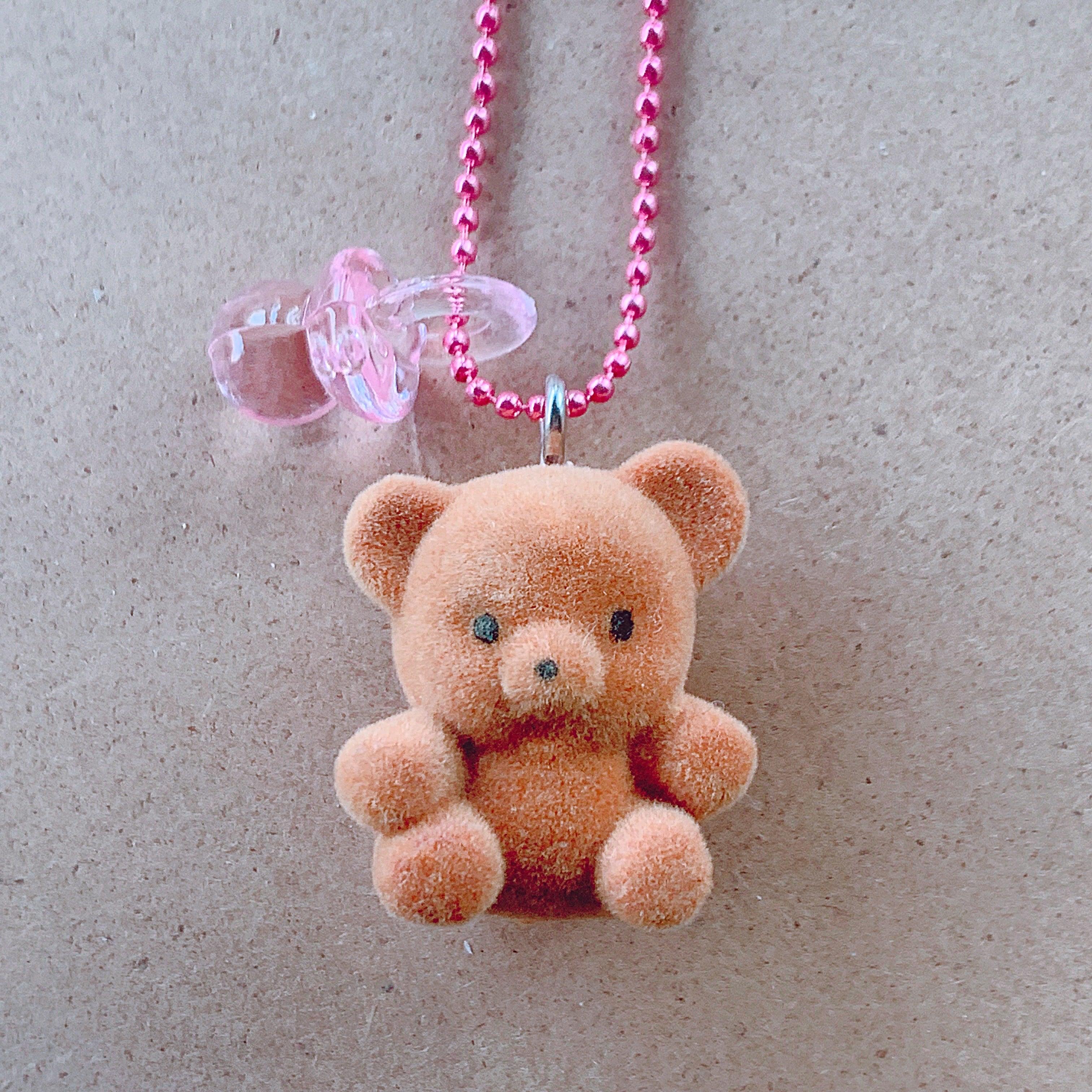 Ltd. Pop Cutie 90's Babies Binky Bear Kids Necklaces Brown