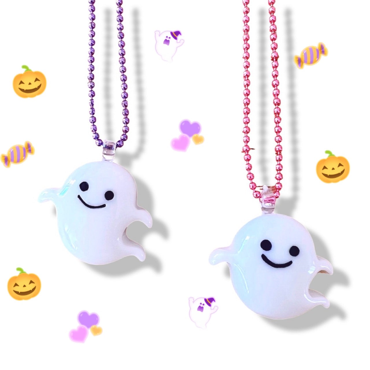 Pop Cutie Halloween Ghost  Necklace