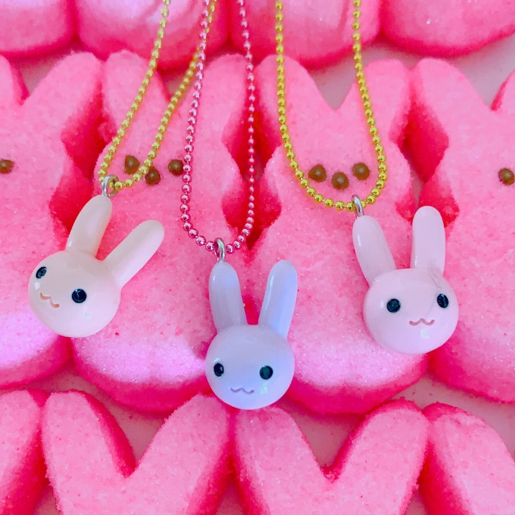 Pop Cutie Gacha Color Bunny Necklaces