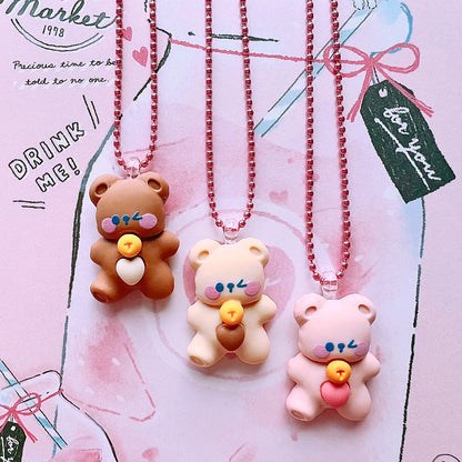 Pop Cutie Bell Bear Kids Necklace