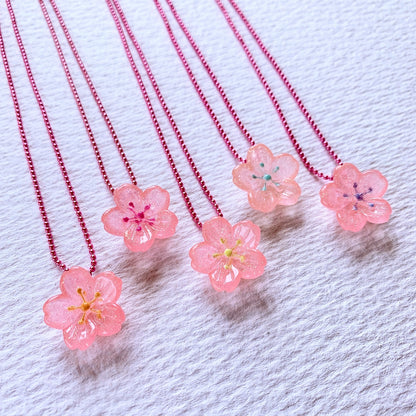 Pop Cutie Gacha Cherry Blossom Necklaces