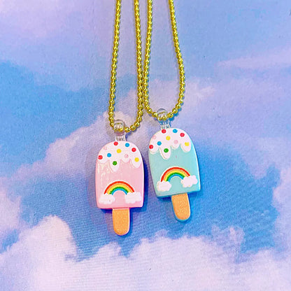 Pop Cutie Rainbow Popsicle Kids Necklace Ice cream
